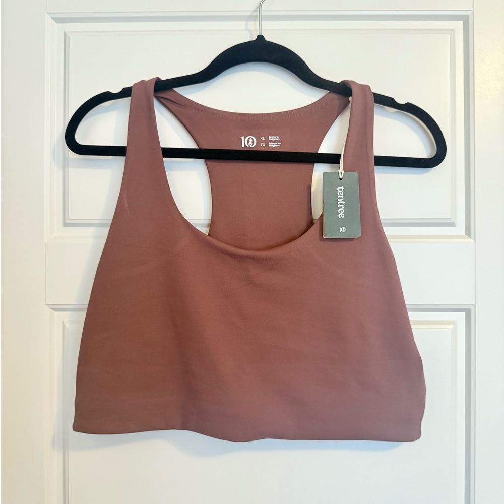 Tentree InMotion Longline Active Bra in Mesa Red